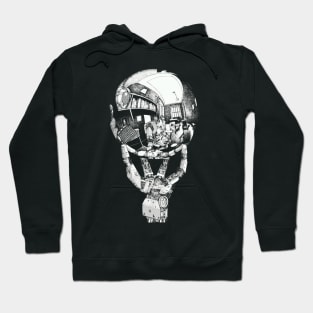 Robot Head In Hand Hoodie